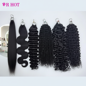 Extensions de <span class=keywords><strong>cheveux</strong></span> humains au crochet, lisses et naturelles, faciles à installer, légères, respirantes, parfaites pour les nœuds Miracle - Product Image 6
