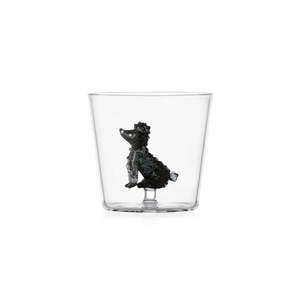 Set di 2 bicchieri tumbler a forma di cane barboncino - Product Image 1