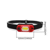 Lampe frontale LED COB ultra-mince avec module pivotant, bande réglable souple, étanche IP44, rechargeable pour tâches de près, camping et réparation