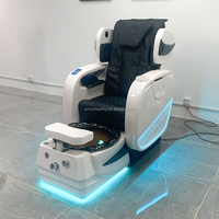 Salon de beauté moderne de luxe pour ongles Spa pour les pieds avec bain à remous Fauteuil de massage tactile européen pour manucure et pédicure en cuir synthétique