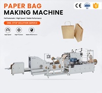 Ligne de production de sacs en papier à poignée torsadée entièrement automatique LILIN, contrôlée par PLC, haute productivité pour les sacs de courses de supermarché