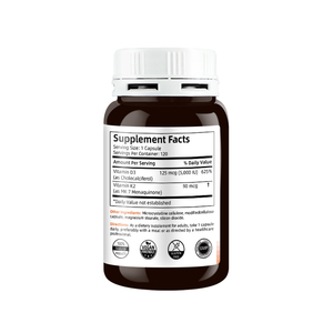 Vitamina K2 de Alta Calidad con Suplemento de D3, Fabricante de Suplementos para la Salud del Corazón y los Huesos, 120 Cápsulas de Vitamina K2 con D3 para Adultos - Product Image 4
