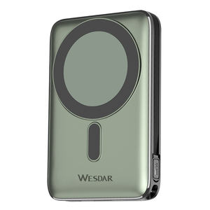 เวสดาร์ พาวเวอร์แบงค์ 10000mAh พร้อมที่ชาร์จไร้สายและที่ชาร์จนาฬิกา, จอแสดงผลดิจิตอล, สายชาร์จในตัว - Product Image 1