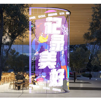 TOPLED mur vidéo incurvé en couleur panneaux modulaires souples module d'écran publicité écran LED flexible tranperant