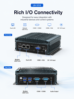Computadora Integrada Sin Ventilador, con Múltiples Puertos de Entrada/Salida, LAN Dual, COM, USB, HD, VGA, para Proyectos OEM/ODM, Compatible con Windows y Linux, PC Industrial Integrado