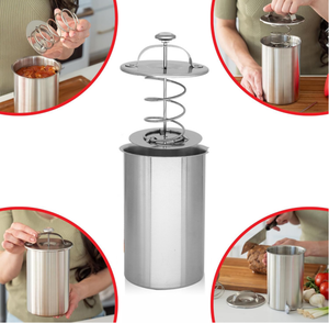 Presse à Viande Fait <span class=keywords><strong>Maison</strong></span> avec Thermomètre – Cuiseur Pression en Acier Inoxydable pour Jambon, <span class=keywords><strong>Bacon</strong></span> et Charcuterie - Product Image 5