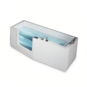 Bañera Iris para personas mayores con estructura, grifo y 2 paneles de 160 x 70 cm, color blanco. - Product Image 2