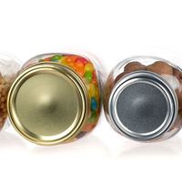 Bocaux en verre avec couvercles en métal Contenants de stockage personnalisables multi-tailles pour le thé, le miel et le camping Style américain