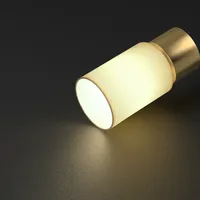 Lámpara de Mesa Moderna Nórdica de Latón con Pantalla de Tela, Base para Bombilla E14, Diseño Simple y Flexible, Luz Cálida Ambiental para Dormitorio o Sala de Estar
