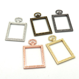 Bordures en résine époxy UV pour accessoires de bijoux DIY, modèles en résine époxy cristalline, bordures en alliage, pendentifs de collier, porte-clés - Product Image 2