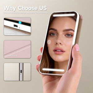 <span class=keywords><strong>Miroir</strong></span> de maquillage tactile POWERME, <span class=keywords><strong>miroir</strong></span> cosmétique pliable rechargeable pour table, <span class=keywords><strong>miroir</strong></span> de maquillage portable avec éclairage LED - Product Image 3