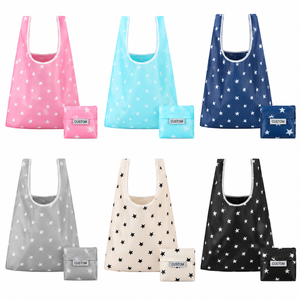 Custom Foldable Polyester <b>Fabric</b> Recyclable <b>Tote</b> Crossbody <b>Bag</b> Washable Eco-Friendly Custom Logo Pattern Foldable Shopping <b>Bags</b> - Product Image 5