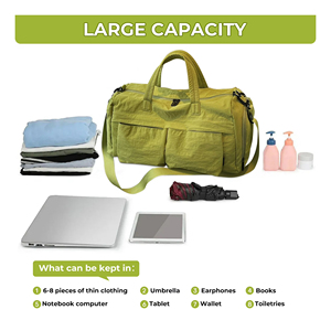 ONE CLICK ENTERPRISES Duffle Bag Gym Sports <b>Travel</b> Carryall Large Capacity Overnight <b>Luggage</b> Fitness Storage Adjustable Shoulder - Product Image 4
