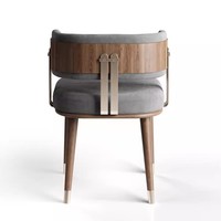 Chaise de salle à manger en bois massif de style luxueux, ensemble de salle à manger moderne et simple pour la maison, chaise de conférence au design haut de gamme
