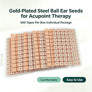 Oferta Especial: Semillas Auriculares para <span class=keywords><strong>Auriculoterapia</strong></span>, Bolas de Acero para Masaje Auricular, Semillas Auriculares, Bolas de <span class=keywords><strong>Agujas</strong></span> Auriculares Bañadas en Oro - Product Image 2