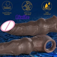Manchon pénien réaliste, Godemiché pour homme, Jouet sexuel masculin pour adultes, Extenseur de pénis avec texture veineuse réaliste et détails anatomiques