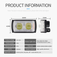 3 Inch 50W Truck LED Work Light Running Lights 3 Sides Lighting RGB Spot Flood Beam for Motorcycle Tractor Offroad Accessories