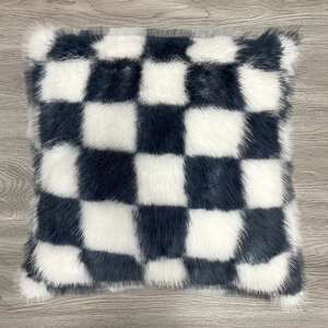 Housse de coussin en fausse fourrure, taie d'oreiller avec fermeture éclair, tissu doux en velours, couleur unie, pour la maison, 24/<span class=keywords><strong>2022</strong></span> - Product Image 3