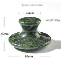 Grande Pierre de Massage en Forme de Champignon en Jade Vert Naturel, Grattoir Gua Sha, Outil de Lifting