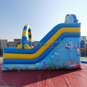 Tobogán inflable comercial para niños, castillo hinchable con forma de tiburón para fiestas al aire libre. - Product Image 2