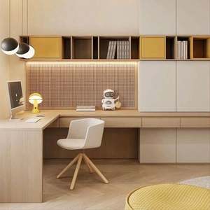 Librería de Madera de Estilo Moderno Minimalista Personalizada, Escritorio para Computadora en Forma de L - Product Image 1