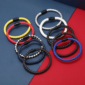 Nueva Pulsera Trenzada de Cuero Unisex con Hebilla de <span class=keywords><strong>Seguro</strong></span> Transfronterizo, Joyería Creativa de Estilo Europeo Americano para Comercio Exterior, de Moda - Product Image 2