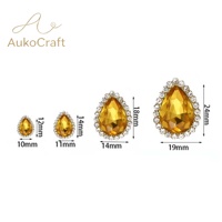Strass en cristal assortis, à dos plat, à deux couches, forme tournesol, à sertir, pour vêtements, chaussures, coiffes et costumes, à faire soi-même