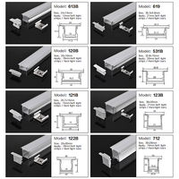 Perfil de aluminio DGLUX personalizable para tiras de luz LED empotradas en almacenes, carcasa de extrusión, perfil de luz LED múltiple