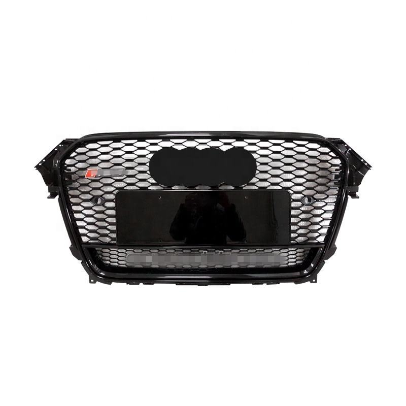 HOSKEL Gloss Black Voorbumper Onderste Grille Mistlamp Grill Compatibel Met Audi A4 B8.5 Standaard Editie 2013-2016 Mistlamp Grill (Color : Chrome