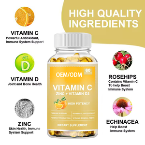 Suplemento Alimenticio OEM ODM, Cápsulas Blandas de Vitamina C, <span class=keywords><strong>Zinc</strong></span> y Equinácea, Softgel de Vitaminas para el Apoyo Inmunitario - Product Image 4