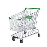 HMS 210L Trolley Supermarket Used Carts Sale American Style Metal Shopping Cart
