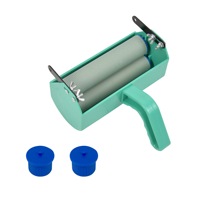 Rol Cat Tembok Karet 5in dengan Tekstur Knurling untuk Dekorasi Dinding, Aplikator Rol Cat Bertekstur Emboss, Rol Cat Bermotif Dekoratif