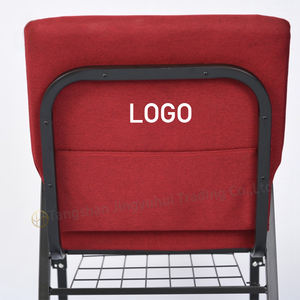 Silla de Auditorio Acolchada Apilable de Metal con Logotipo Personalizado al por Mayor, Económica, con Estante para Libros, para Teatro e Iglesia - Product Image 5