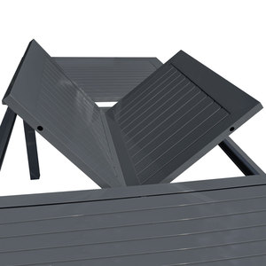 Ajunion hiện đại vườn ăn uống đặt khung nhôm mở rộng bàn ăn đặt 8 chỗ ngồi nhà hàng đồ nội thất ngoài trời Bàn và ghế - Product Image 6