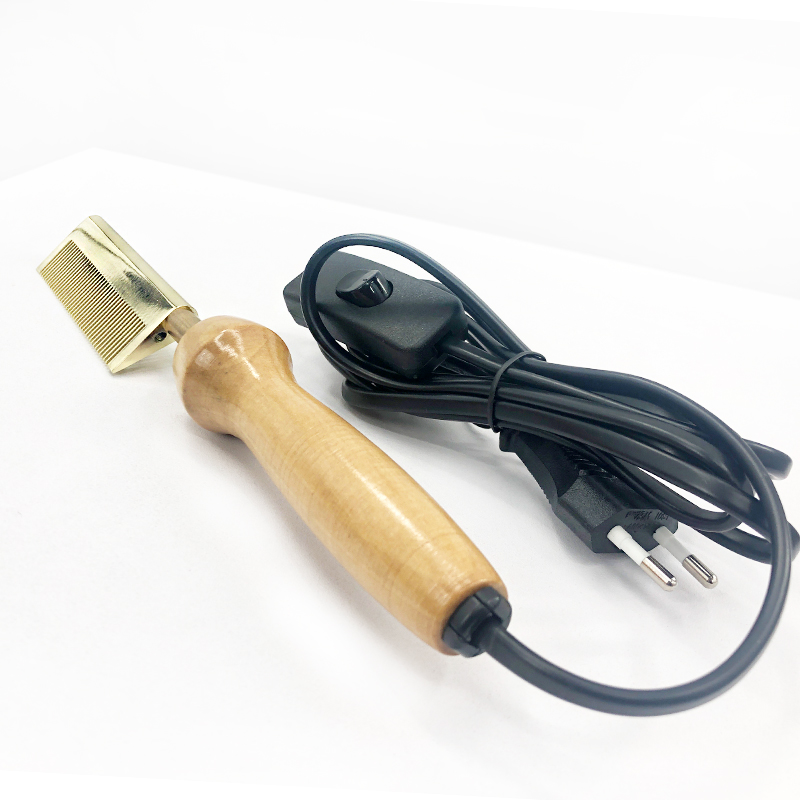 Amazon hot sale professional  wooden paddle high heat temperature hot comb hair straightener brush for curly afro women