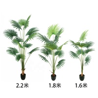 Palmier artificiel réaliste de 220 cm de haut, plante tropicale artificielle pour salon, bureau, hall d'hôtel, décoration intérieure