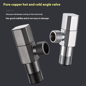 Large Flow Lengthened 4-Minute Angle <strong>Shattaf</strong> Triangle Valve Full Copper Thickened <strong>Hot</strong>/<strong>Cold</strong> Water Check Valve for Bathroom Water - Product Image 4