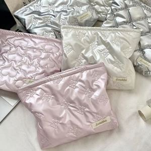 Bolsa de Cosméticos Acolchada de PU Estilo Coreano al por Mayor, Patrón Geométrico, Cremallera, Almacenamiento Multifuncional, Monedero de Moda, Forro - Product Image 2
