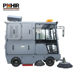Outdoor Electric Drive Street Sweeper Street Supermarket Cleaner Truck With Fully Enclosed Cab Fog Cannon For Sale