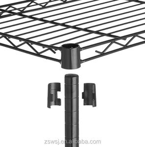 Giá để đồ nhà bếp nhà hàng, có thể điều chỉnh, bằng thép sơn tĩnh điện màu đen - Product Image 4