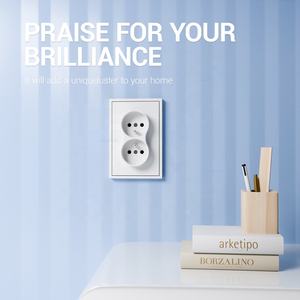 2 في 1 فرنسا مقبس مزدوج الاتحاد الأوروبي القياسية مقبس مزدوج لمقابس 2P + T منفذ الجدار المزدوج المقاوم للعبث للبلدان الفرنسية - Product Image 3