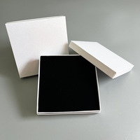 Boîte à bijoux rigide haut de gamme faite à la main en matériaux recyclés 10x10x2, 2 pièces pour colliers, bagues, boucles d'oreilles, accepte logo personnalisé, faible MOQ