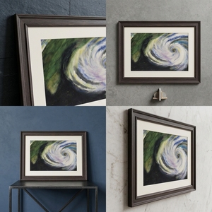 LANDSCAPE EMBROIDERED WALLART-BROWN Abstract Galaxy Swirl Wall <b>Art</b> | Framed Cosmos <b>Painting</b> (48 CM X 36.5 CM) - Product Image 6