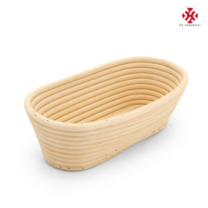 Keranjang Rotan Oval 10 Inci untuk Mengembangkan Adonan Roti Sourdough dari XH Source Factory, Alami dengan Paku Baja Tahan Karat - Product Image 1