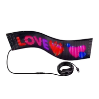Panneau d'affichage LED RGB flexible rechargeable 5V, contrôle par application Bluetooth, programmable, résolution 16x32, luminosité 1000cd
