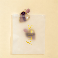 Sacs d'emballage pour vêtements refermables avec fermeture éclair EVA, avec design pour l'emballage de bijoux, sacs à fermeture éclair givrés