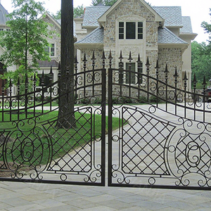 Porte en métal design extérieur grandes portes d'entrée principales en acier portes en <span class=keywords><strong>fer</strong></span> forgé porte d'allée porte en <span class=keywords><strong>fer</strong></span> - Product Image 5