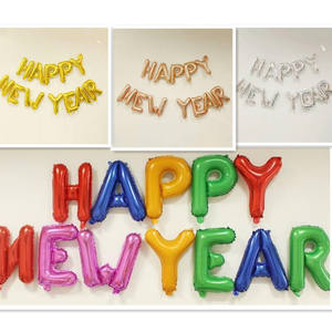 HappyNewYear <span class=keywords><strong>Traje</strong></span> de letras de Año Nuevo Globos de película de aluminio Arreglo de vestido Globos de ambiente <span class=keywords><strong>para</strong></span> la víspera de Año Nuevo - Product Image 4