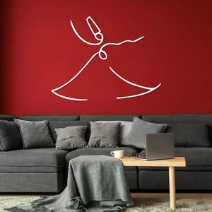 Vorticoso derviscio in metallo islamico da parete arte minimalista Mevlana <span class=keywords><strong>Rumi</strong></span> islamica decorazione Sufi da parete arte musulmana regalo di arte islamica arredo arabico - Product Image 5