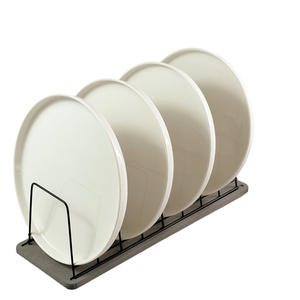 Égouttoir à vaisselle vert avec plateau ovale contemporain absorbant pour comptoir de cuisine - Product Image 4